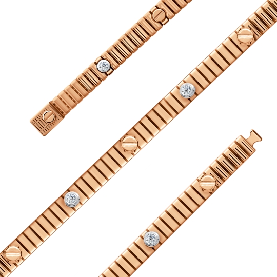 Браслет из золота с фианитами "Девочка и девочка"