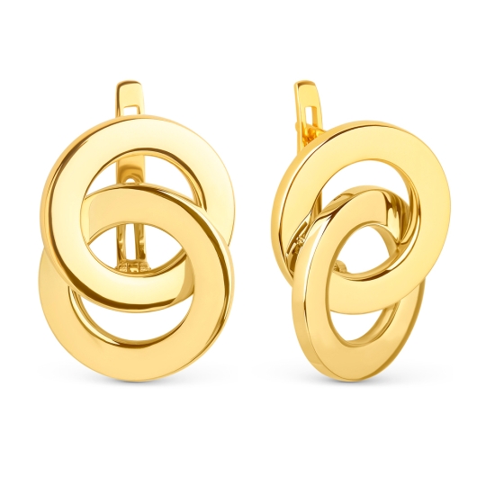 Серьги из золота с фианитами