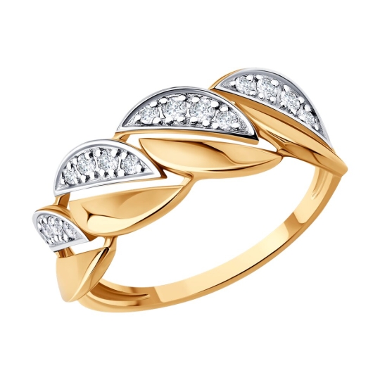 Серьги из золота с фианитами