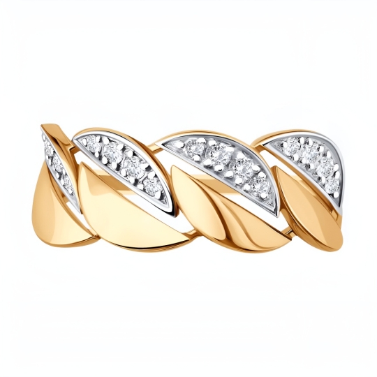 Серьги из золота с фианитами