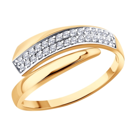 Серьги из золота с фианитами