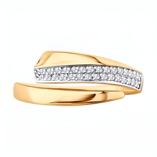 Серьги из золота с фианитами