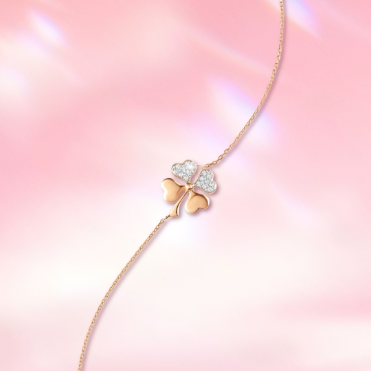 Браслет из золота с фианитами