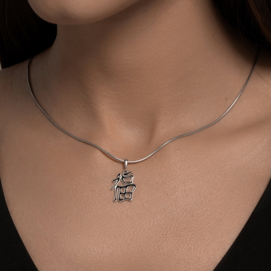 Подвеска из серебра с образом "Святой Архангел Гавриил"