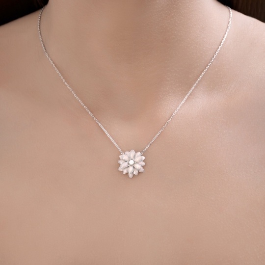 Серьги из серебра с жемчугом и эмалью