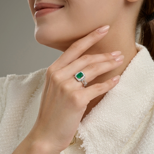 Кольцо из серебра с жемчугом