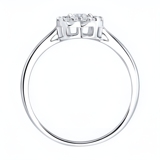 Серьги из серебра с выращенными бриллиантами