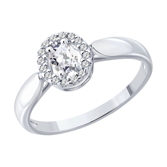 Серьги из серебра с выращенными бриллиантами