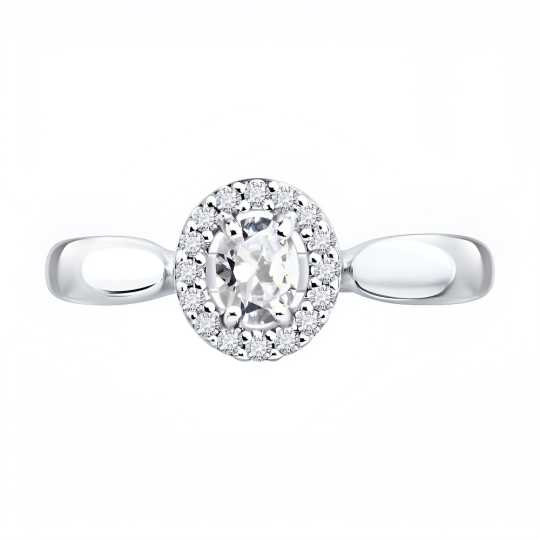 Серьги из серебра с выращенными бриллиантами