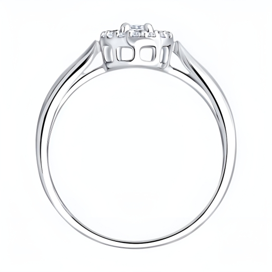 Серьги из серебра с выращенными бриллиантами