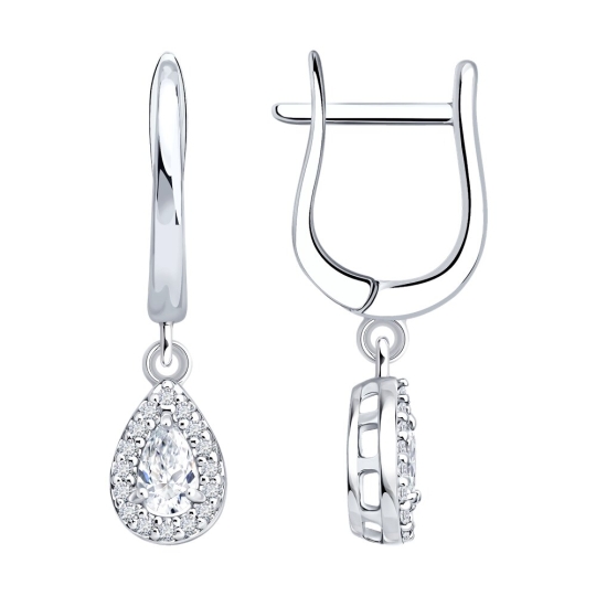 Кольцо из серебра с выращенными бриллиантами