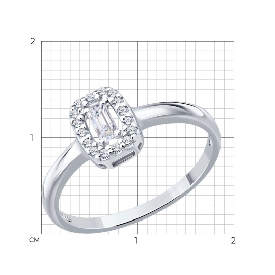 Серьги из серебра с выращенными бриллиантами