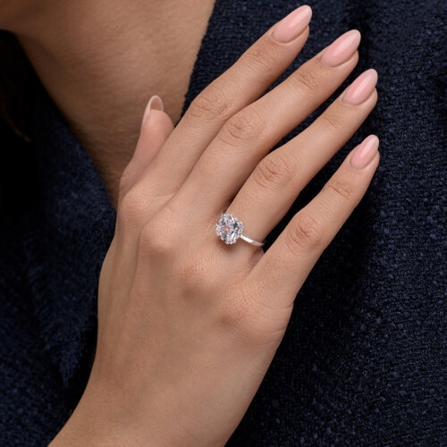 Кольцо из серебра с позолотой, раухтопазами и фианитами