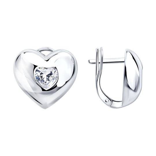 Кольцо из серебра с фианитом