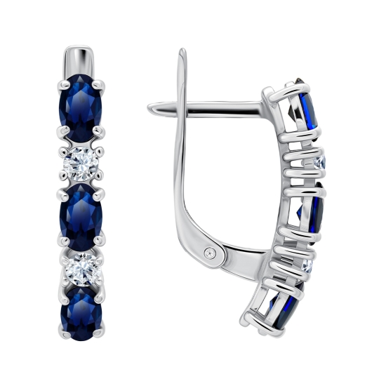 Кольцо из серебра с кварцами и фианитами