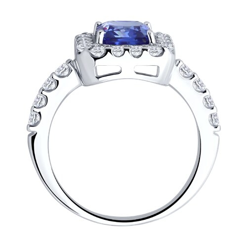 Кольцо из серебра с фианитами