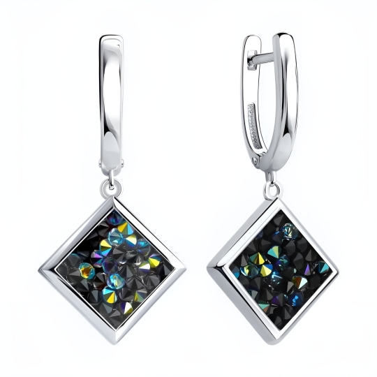 Серьги из серебра с эмалью