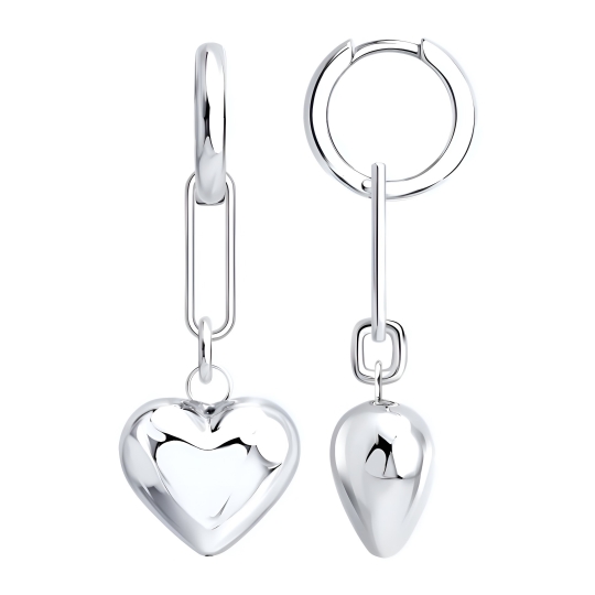 Серьги-конго из серебра