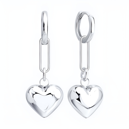 Серьги-конго из серебра