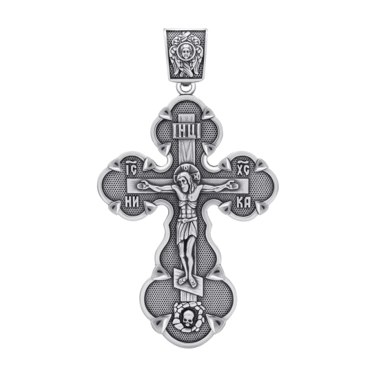Подвеска-крест из серебра