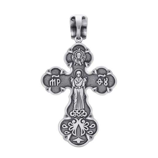 Подвеска-крест из серебра