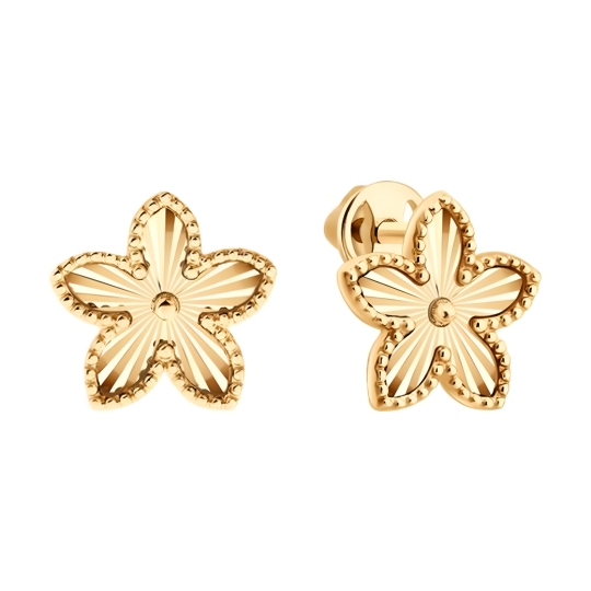 Серьги из золота с фианитами