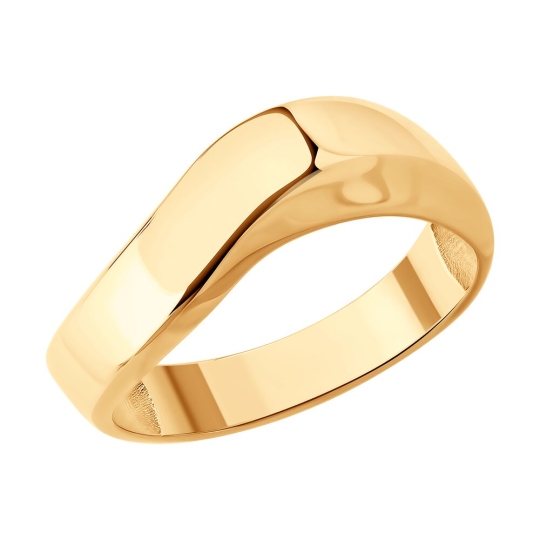 Обручальное кольцо из комбинированного золота с бриллиантом 