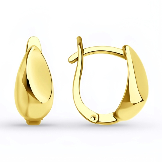 Одиночная серьга из золота с фианитами