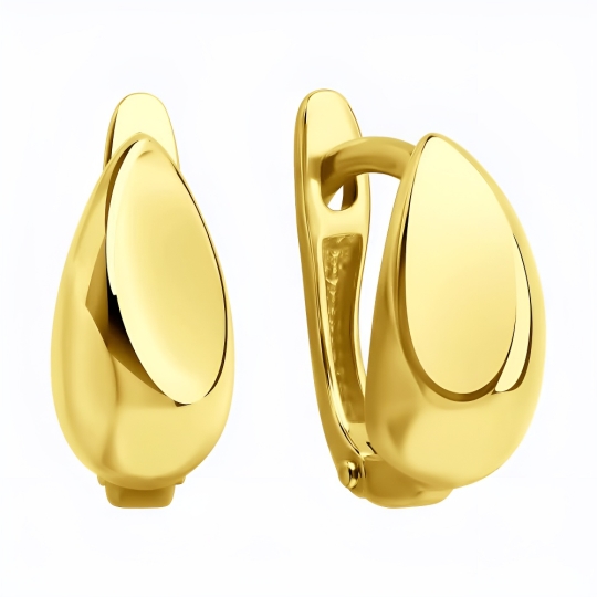 Одиночная серьга из золота с фианитами