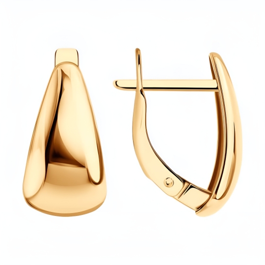 Одиночная серьга из золота с фианитом