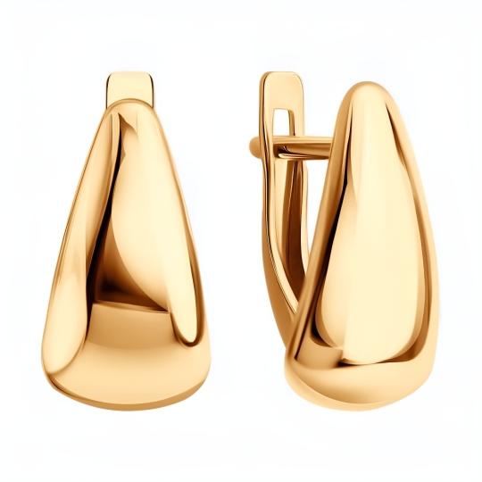 Одиночная серьга из золота с фианитом