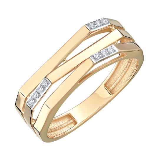 Кольцо из золота "Спаси и сохрани"