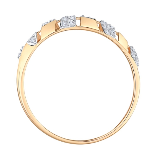 Кольцо из золота с фианитами