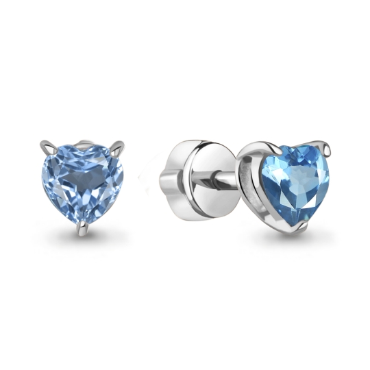 Серьги из серебра с раухтопазами 