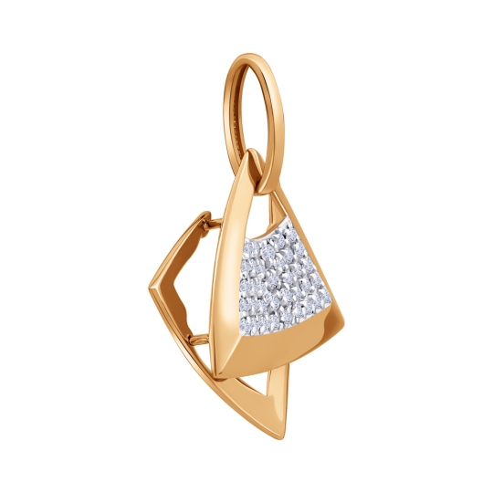 Подвеска из золота с фианитами