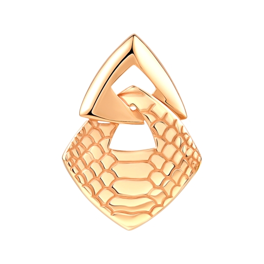 Подвеска-буква из золота с фианитами "Е"