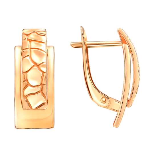 Серьги из золота с фианитами