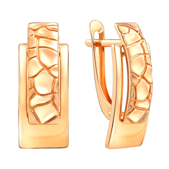 Серьги из золота с фианитами