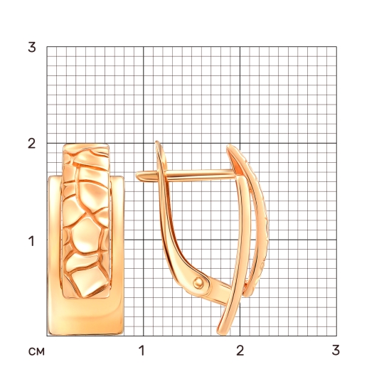 Серьги из золота с фианитами
