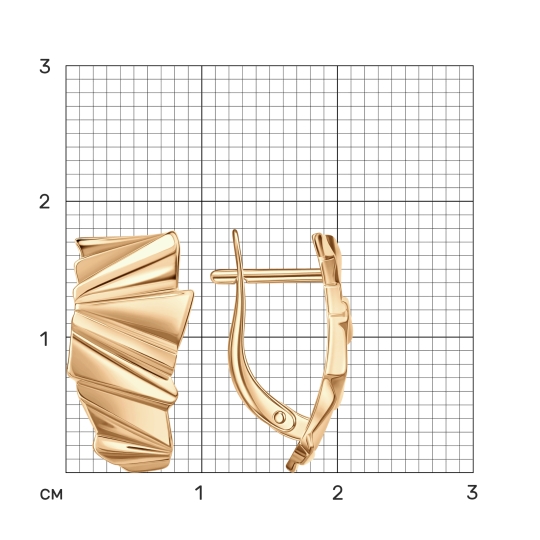 Серьги из лимонного золота с черными бриллиантами и "танцующими" бриллиантами