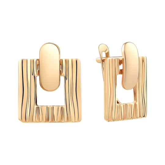 Серьги из золота с бриллиантами и изумрудами