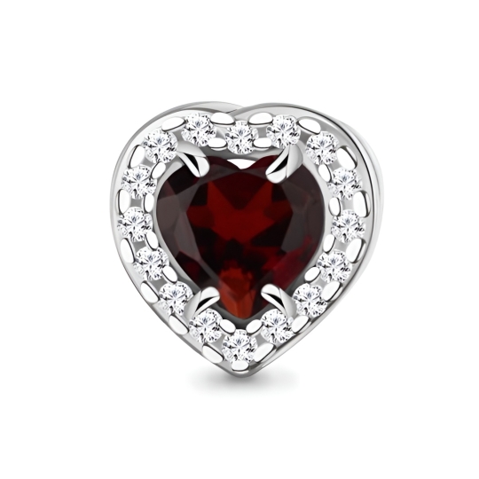 Подвеска из серебра с цитрином и фианитами