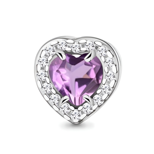 Подвеска из серебра с цитрином и фианитами