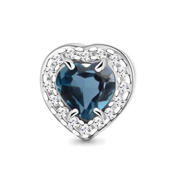 Подвеска из серебра с цитрином и фианитами