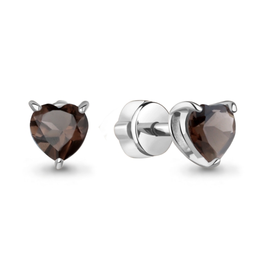 Серьги из серебра с фианитами