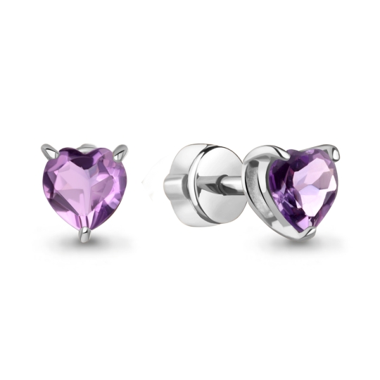 Серьги из серебра с раухтопазами 