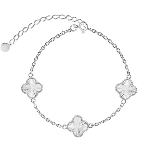 Браслет из серебра с топазом Swiss и фианитами 