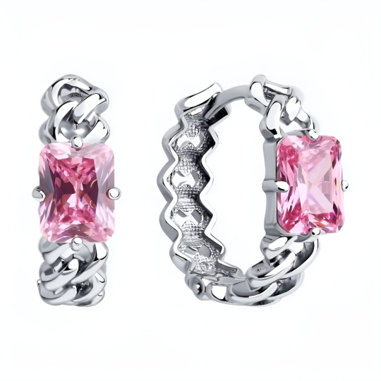 Колье из серебра с фианитом