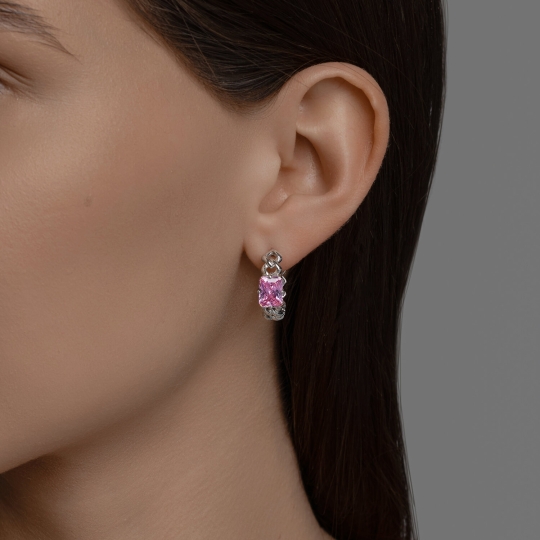 Колье из серебра с фианитом