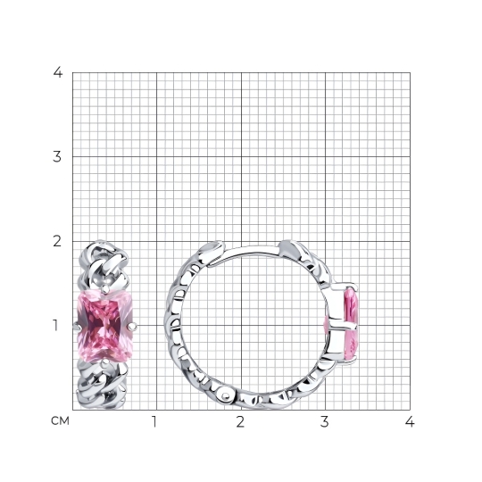 Колье из серебра с фианитом